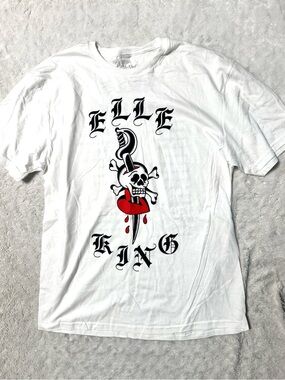 NWOT- Elle King Unisex Graphic Band Concert Tour Skull Heart & Sword Tee Shirt